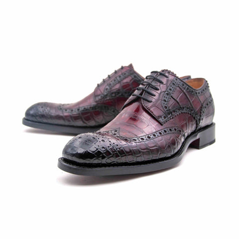 H and H Alligator-Burgundy