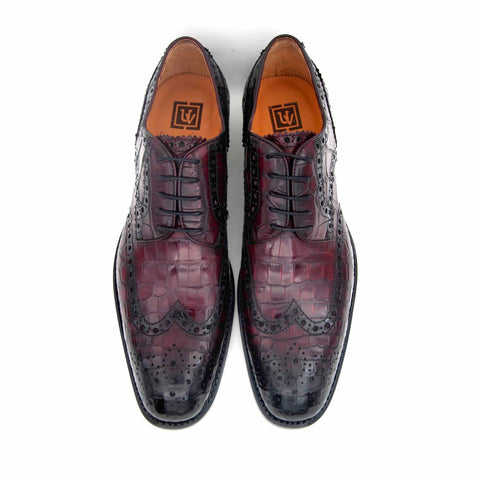 H and H Alligator-Burgundy